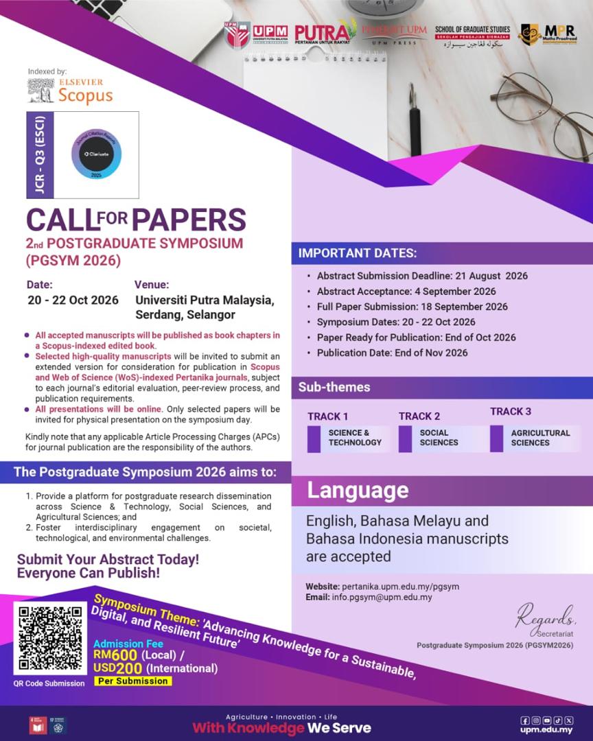 2nd Postgraduate Symposium 2026 call for papers poster